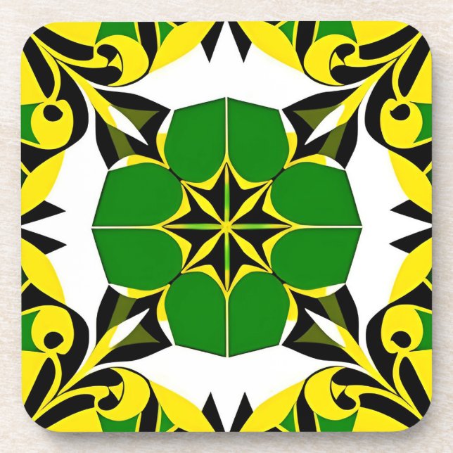 Posavasos Patrón geométrico abstracto (Frente)