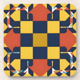 Posavasos Patrón geométrico abstracto con flechas