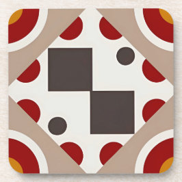 Posavasos Patrón geométrico abstracto con formas simétricas