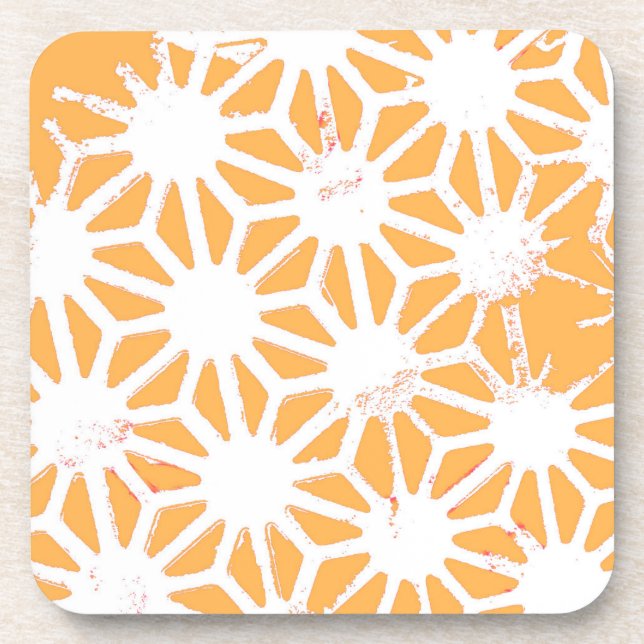 Posavasos Patrón geométrico amarillo (Frente)
