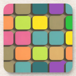 Posavasos Patrón geométrico colorido