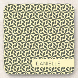 Posavasos patrón geométrico de tonos de arena