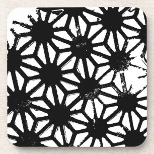 Posavasos Patrón geométrico negro