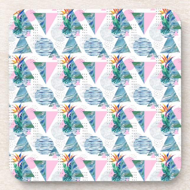 Posavasos Patrón geométrico tropical (Frente)