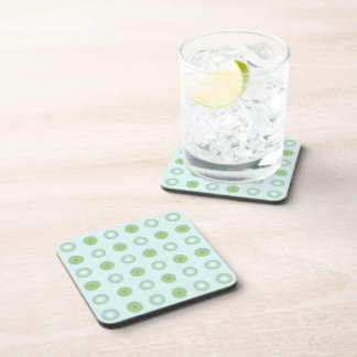Posavasos Patrón geométrico verde pastel y gris
