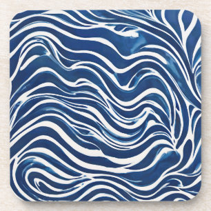 Posavasos Patrón giratorio blanco azul 06
