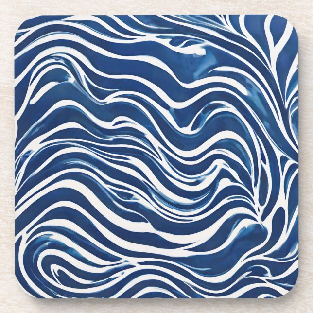 Posavasos Patrón giratorio blanco azul 06 (Frente)