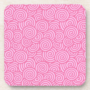 Posavasos Patrón giratorio japonés - rosa de menta suave