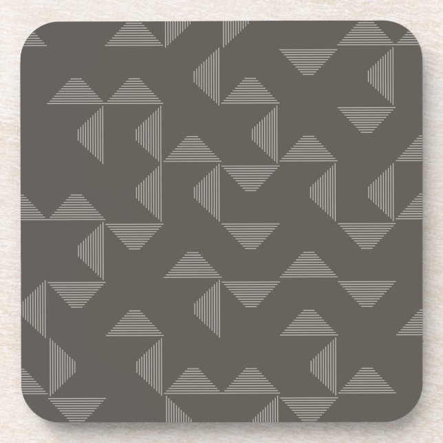 Posavasos Patrón gráfico geométrico simple, moderno y de mod (Frente)