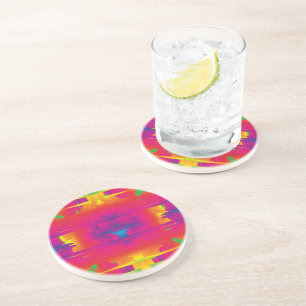 Posavasos Patrón Indio de Color Vibrante Festivo