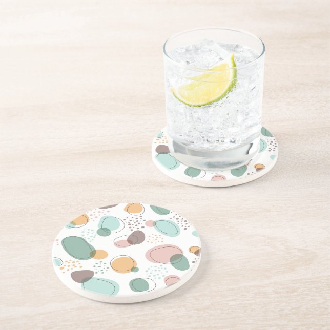 Posavasos Patrón ininterrumpido de formas orgánicas (Lado)