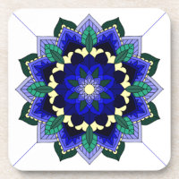 Patrón Mandala 02 en azul oscuro
