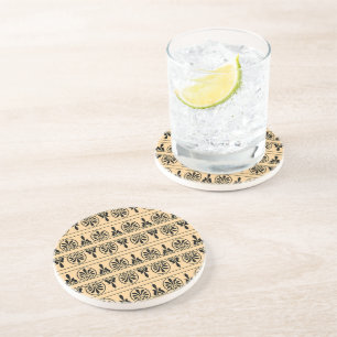 Posavasos Patrón Mediterráneo Árabe Griego Marrón