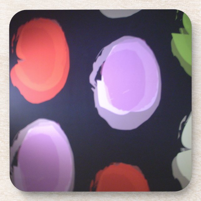 Posavasos Patrón moderno colorido Polka Dot Art Imprimir (Frente)