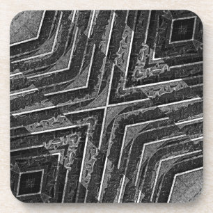 Posavasos Patrón moderno de acero abstracto