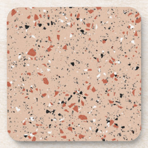Posavasos Patrón moderno de impresión Terrazzo rosa