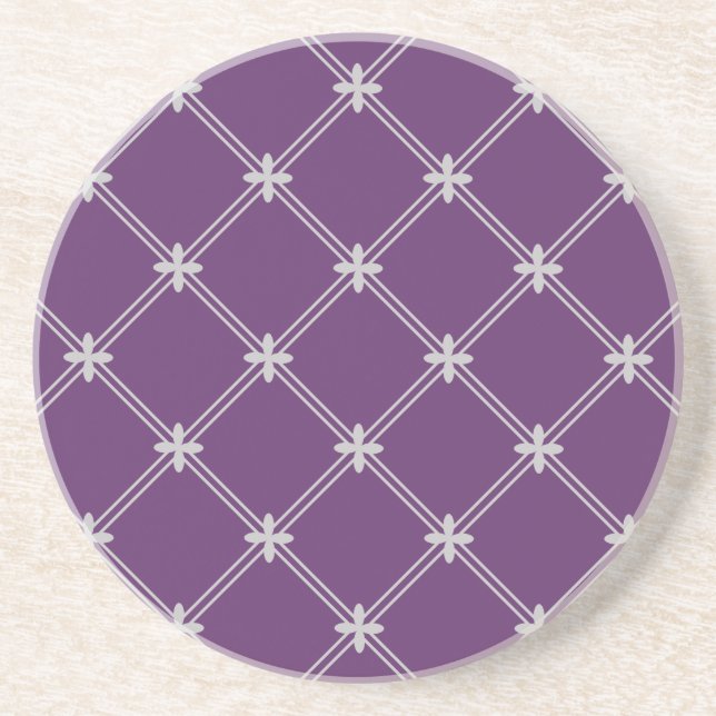 Posavasos Patrón morado y plateado medievales (Frente)