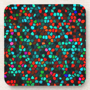 Posavasos Patrón mosaico multicolor