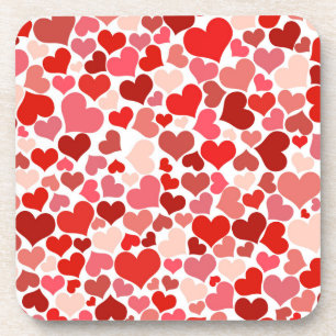 Posavasos Patrón multicolor de corazón-20367