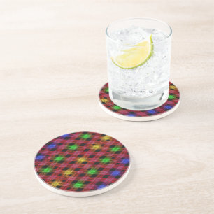 Posavasos Patrón multicolor de Gingham Check