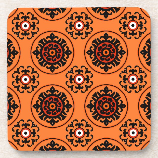 Posavasos Patrón Naranja Suzani (Frente)