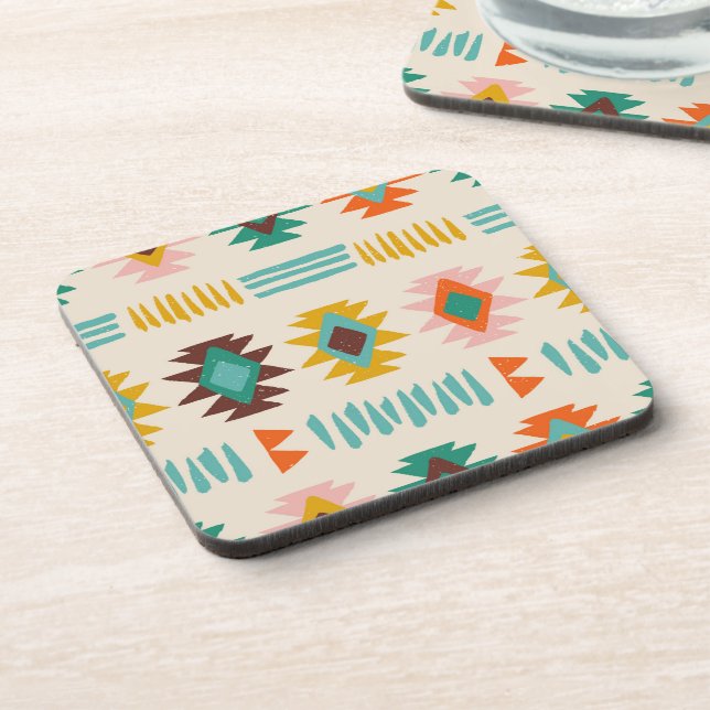 Posavasos Patrón nativo americano de Navajo (Lado Izquierdo)