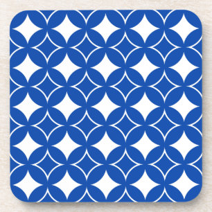 Posavasos Patrón naval azul y blanco