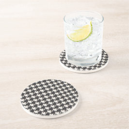 Posavasos Patrón negro blanco de dientes de perro