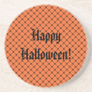 Posavasos Patrón negro y Naranja de Halloween