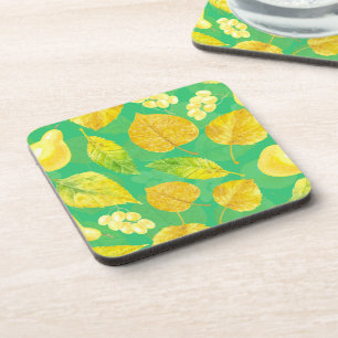 Posavasos Patrón otoñal acuarela
