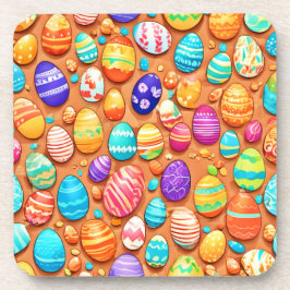 Posavasos Patrón Personalizado de Huevos de Pascua