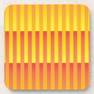 Posavasos Patrón rayado amarillo naranja
