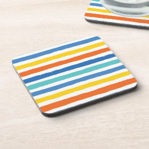 Posavasos Patrón rayado de playa brillante