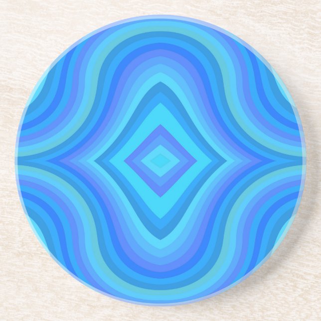 Posavasos Patrón retro azul (Frente)