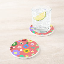 Patrón retro Y2K de las flores de primavera