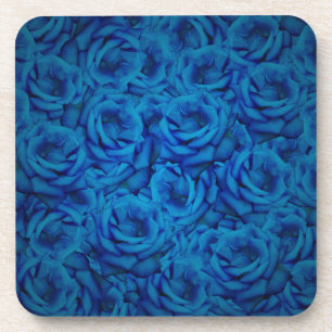 Posavasos Patrón Rosa azul
