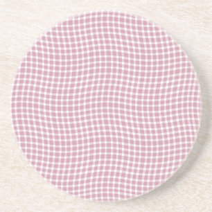 Posavasos Patrón sin fisuras de cuadros escoceses rosados y