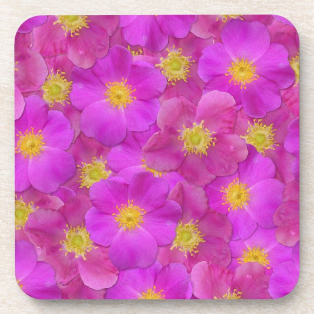 Posavasos Patrón sin soldadura de Rosa salvaje (Frente)