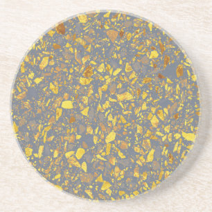 Posavasos Patrón Terrazzo de oro moderno