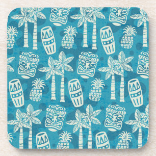 Posavasos Patrón Tiki Moderno de Mitad de Siglo Retro
