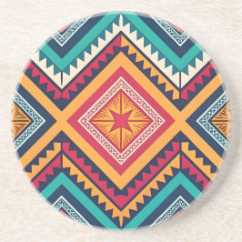 Posavasos Patrón tribal colorido