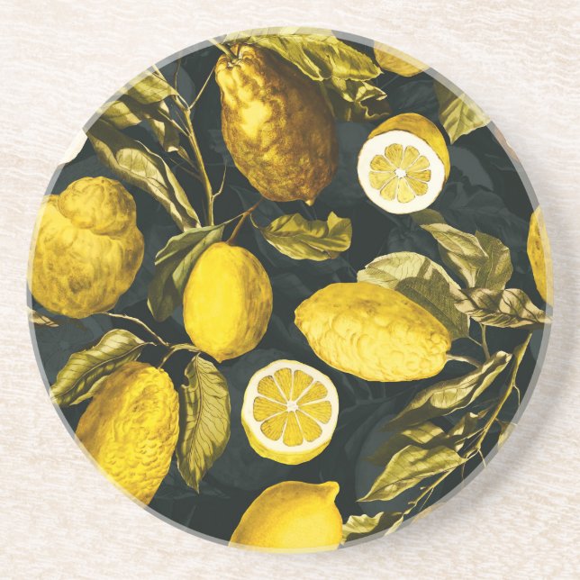 Posavasos Patrón V de limón y hoja (Frente)