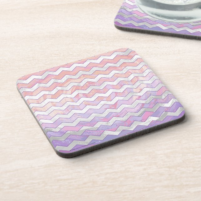 Posavasos Patrón Zig Zag rosa claro (Lado Izquierdo)