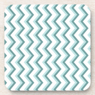 Posavasos Patrón ZigZag Chevron en verde menta