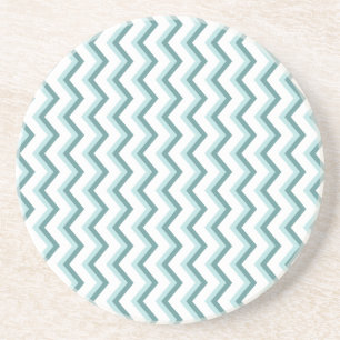 Posavasos Patrón ZigZag Chevron en verde menta