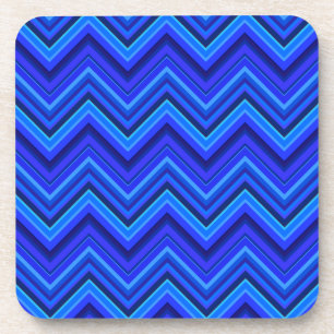 Posavasos Patrón zigzag de franjas azules