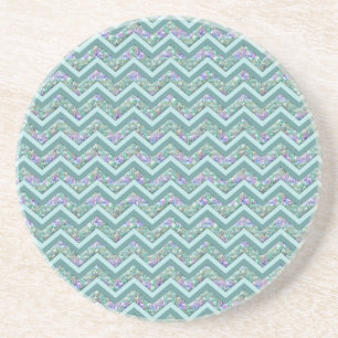 Posavasos Patrón ZigZag del Relieve metalizado arcoiris