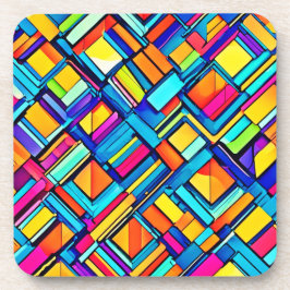 Posavasos Patrones abstractos de Neon vibrantes