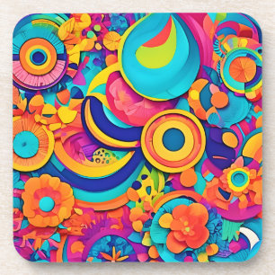 Posavasos Patrones Concéntricos coloridos
