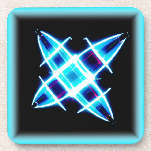 Posavasos Patrones de estrellas brillantes. ¡Hazte con una e (Frente)